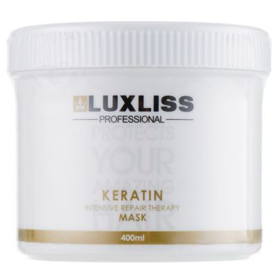 Кератіновой маска для волосся відновлює Luxliss Keratin Mask 400 мл