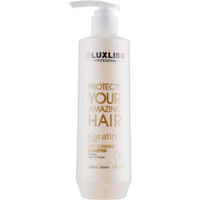 Кератиновий шампунь для волосся очищающий Luxliss Deep Cleansing Shampoo 500 мл