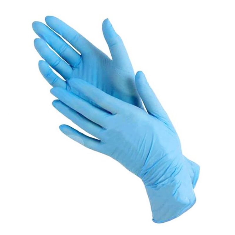 Перчатки нитриловые без пудры Medicom SafeTouch Vitais Slim Blue S 100 штук