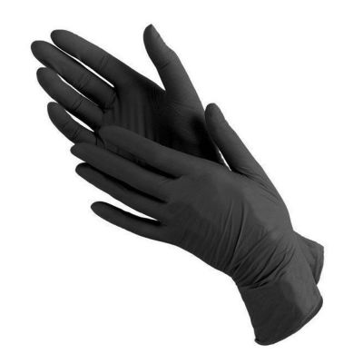 Перчатки нитриловые без пудры Medicom SafeTouch Advanced Black L 100 штук