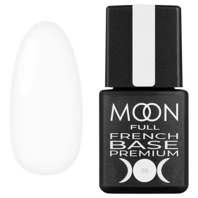 База для гель-лаку Moon Full Base French Premium №20 (сіро-білий) 8 мл