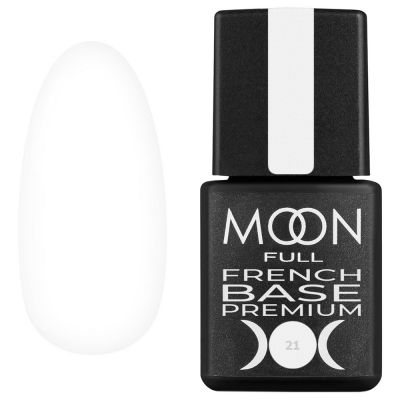 База для гель-лаку Moon Full Base French Premium №21 (білий) 8 мл