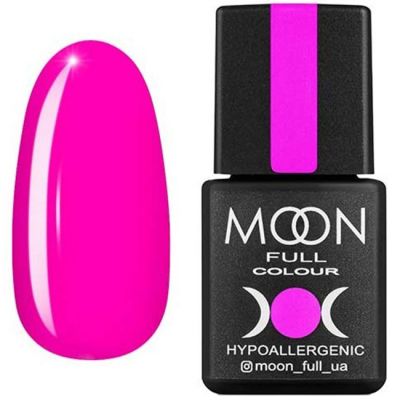 Гель-лак Moon Full Color №121 * (глибокий яскраво-рожевий, емаль) 8 мл