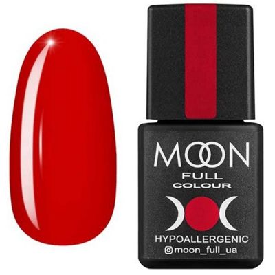 Гель-лак Moon Full Color №136 (огненно-красный, эмаль) 8 мл