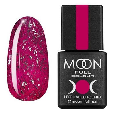 Гель-лак Moon Full Diamond №02 (рожевий зі сріблястим глітером) 8 мл