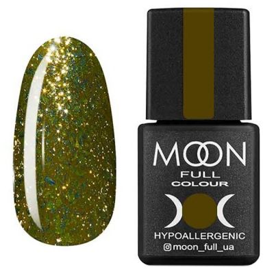 Гель-лак Moon Full Diamond №03 (гірчично-золотий з глітером) 8 мл