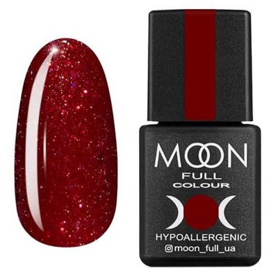 Гель-лак Moon Full Diamond №20 (темно-червоний з рожевим шимером) 8 мл