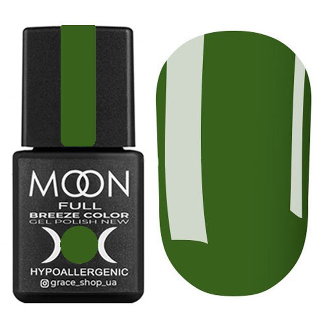 Гель-лак Moon Full Breeze Color №429 (зелений, емаль) 8 мл