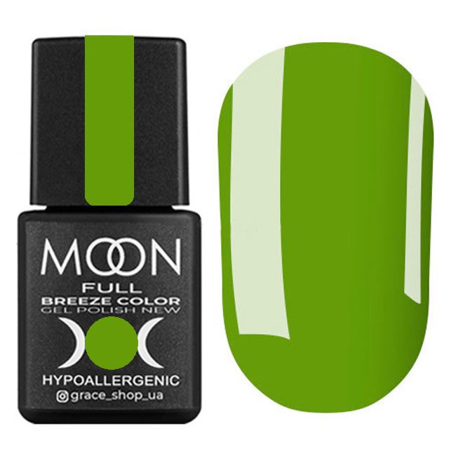 Гель-лак Moon Full Breeze Color №431 (ярко-зеленый, эмаль) 8 мл