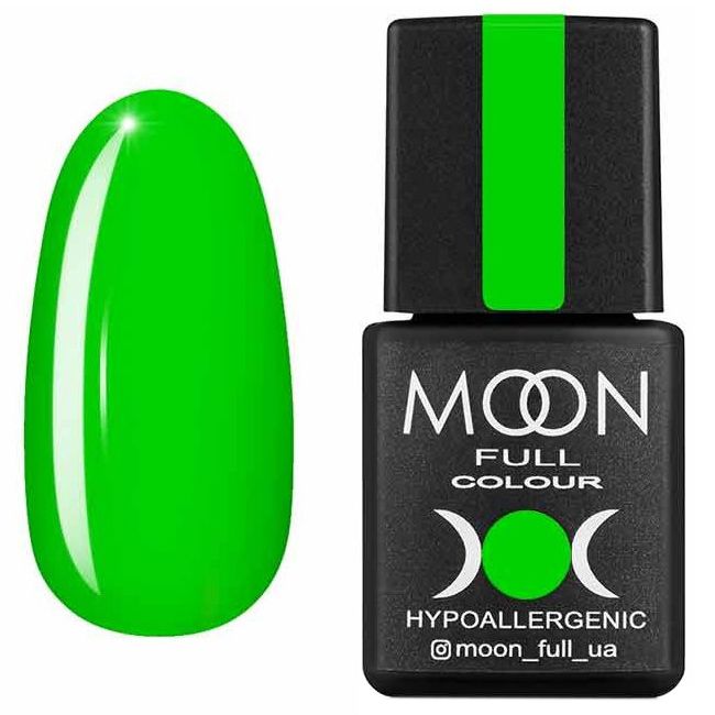 Гель-лак Moon Full Neon №702 (салатовый яркий, эмаль) 8 мл