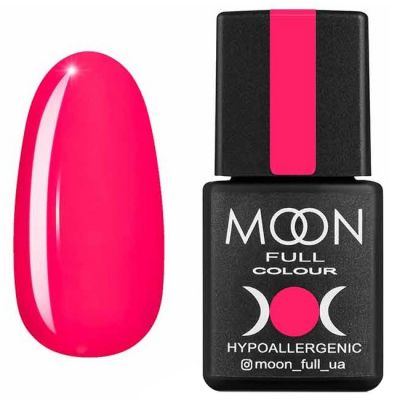 Гель-лак Moon Full Neon №709 (рожевий насичений, емаль) 8 мл
