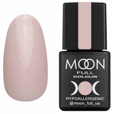 Гель-лак Moon Full Opal Color №504 (ніжно-рожевий напівпрозорий з золотим шимером) 8 мл