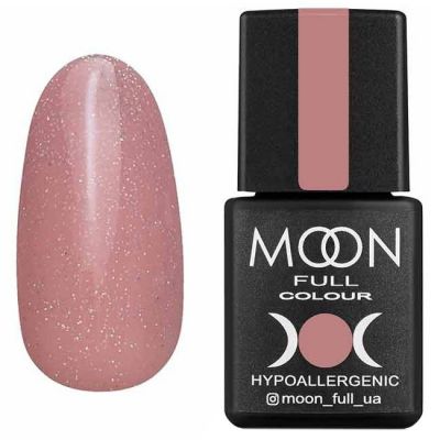 Гель-лак Moon Full Opal Color №505 (бежево-бузковий з різнобарвним шимером) 8 мл
