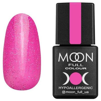 Гель-лак Moon Full Opal Color №506 (бліда фуксія з різнобарвним шимером) 8 мл