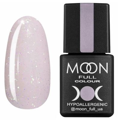 Гель-лак Moon Full Opal Color №510 (ніжно-рожевий з різнобарвним шимером) 8 мл