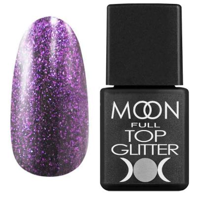 Топ для гель-лаку Moon Full Top Glitter №05 (з фіолетовим мікроблиском) 8 мл
