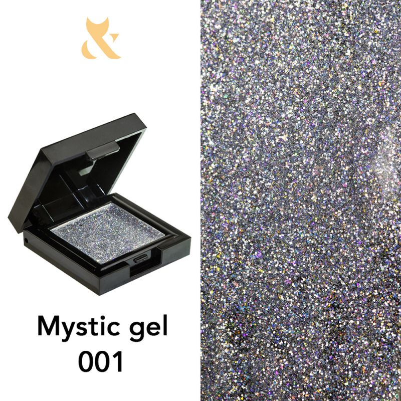Гель-лак F.O.X Mystic Gel №001 (серебряный, светоотражающий) 5 мл