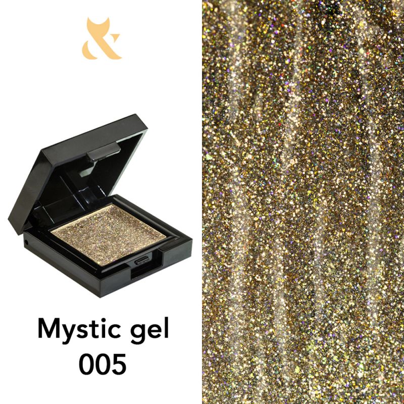 Гель-лак F.O.X Mystic Gel №005 (золотий, світловідбивний) 5 мл