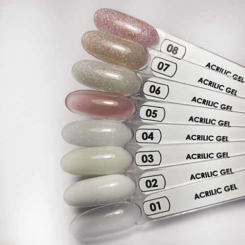 Акрил-гель для нігтів MG Acrylic Gel №08 (темно-рожевий з шиммером) 30 мл