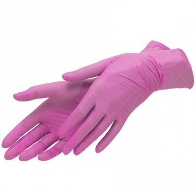 Перчатки нитриловые без пудры Mercator Medical Nitrylex PF Complеte Pink L 100 штук