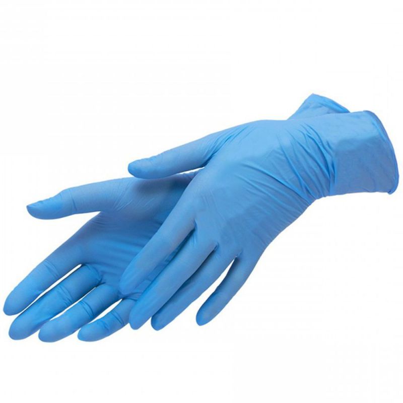 Перчатки нитриловые без пудры Mercator Medical Nitrylex Basic Complеte Blue L 100 штук