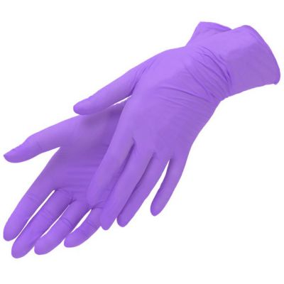 Перчатки нитриловые без пудры Mercator Medical Nitrylex PF Complеte Lavender М 100 штук