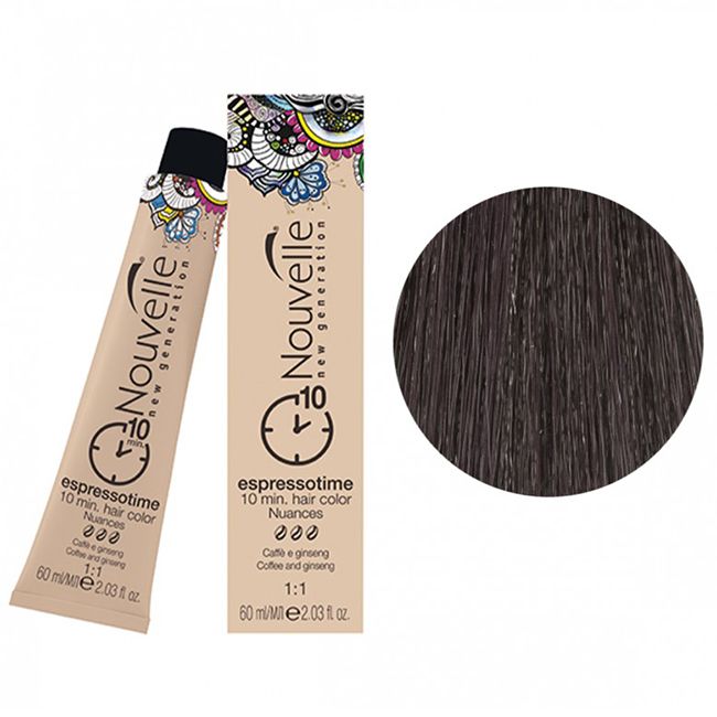 Крем-краска для волос Nouvelle Espressotime 5.11 (светло-каштановый пепельный) 60 мл