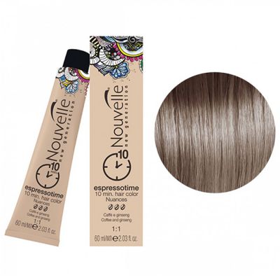 Крем-фарба для волосся Nouvelle Espressotime 7.11 (блондин інтенсивний попелястий) 60 мл