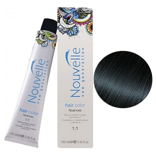 Крем-фарба для волосся Nouvelle Hair Color 1 (чорний) 100 мл