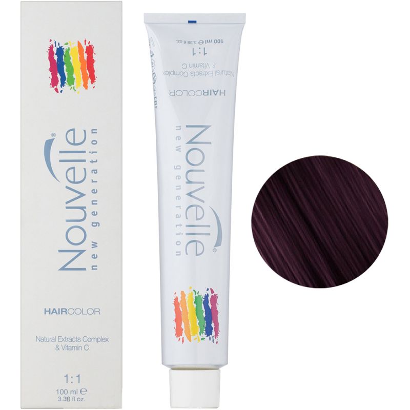 Крем-краска для волос Nouvelle Hair Color 2.20 (брюнет с фиолетовым отливом) 100 мл