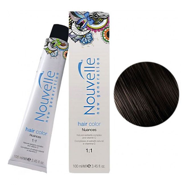 Крем-краска для волос Nouvelle New Generation Hair Color 2 (интенсивный темно-коричневый) 100 мл