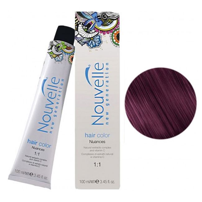 Крем-фарба для волосся Nouvelle New Generation Hair Color 5.20 (світло-коричневий фіолетовий) 100 мл
