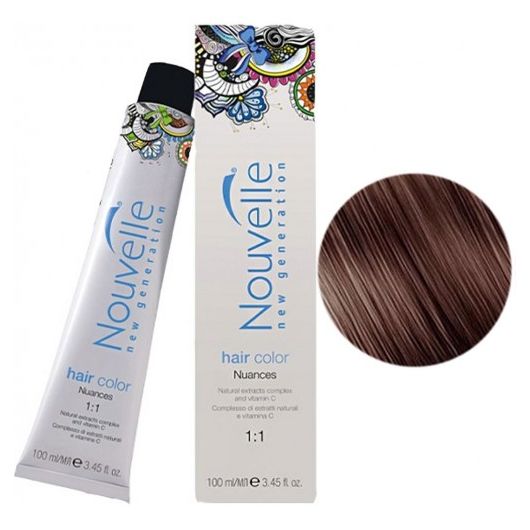 Крем-фарба для волосся Nouvelle Hair Color 5.3 (світло-золотистий коричневий) 100 мл