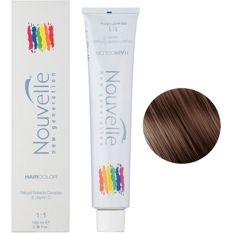 Крем-фарба для волосся Nouvelle Hair Color 6.3 (темно-золотистий русявий) 100 мл