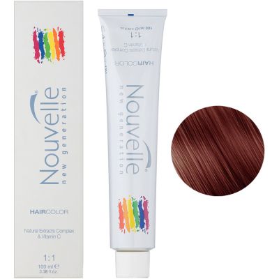 Крем-краска для волос Nouvelle Hair Color 6.4 (темный медно-русый) 100 мл