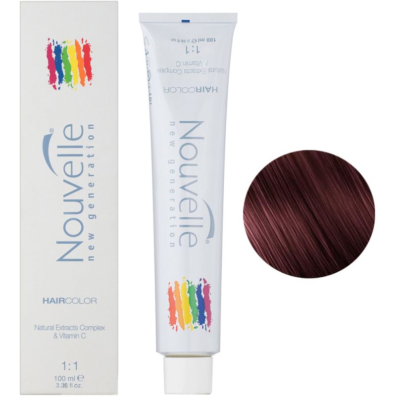 Крем-краска для волос Nouvelle Hair Color 6.5 (темный красного дерева русый) 100 мл