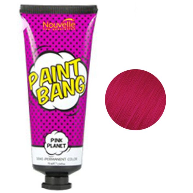 Безаміачна крем-фарба для волосся Nouvelle Paint Bang Pink Planet (фуксія) 75 мл