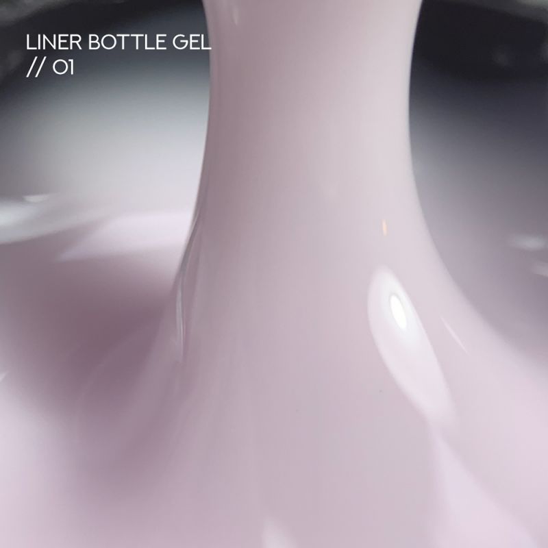 Гель для наращивания Siller Bottle Liner Gel №01 (бело-розовый) 15 мл