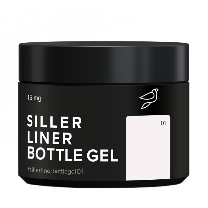 Гель для наращивания Siller Bottle Liner Gel №01 (бело-розовый) 15 мл