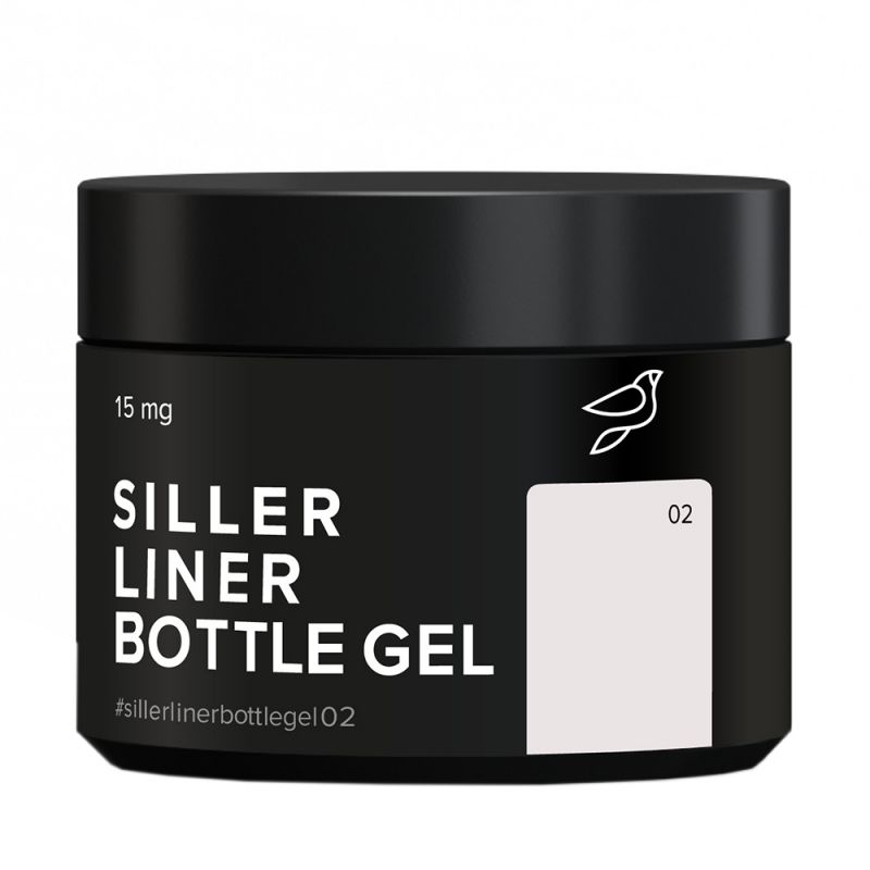 Гель для нарощування Siller Bottle Liner Gel №02 (теплий молочний) 15 мл