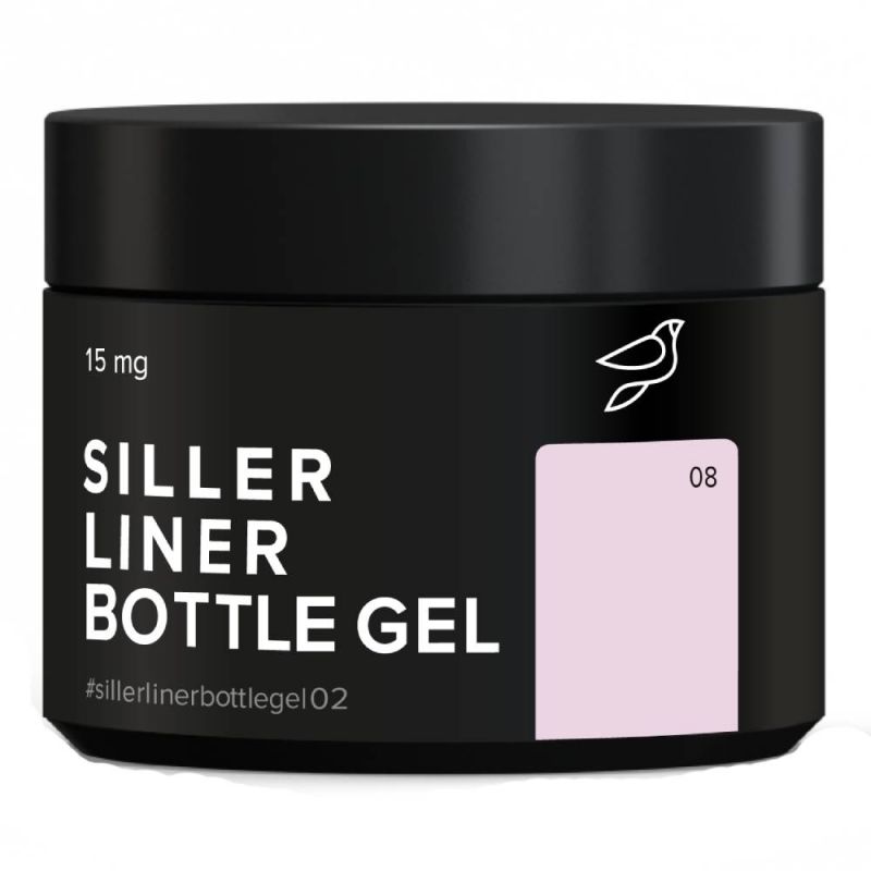 Гель для наращивания Siller Bottle Liner Gel №08 (светло-розовый) 15 мл