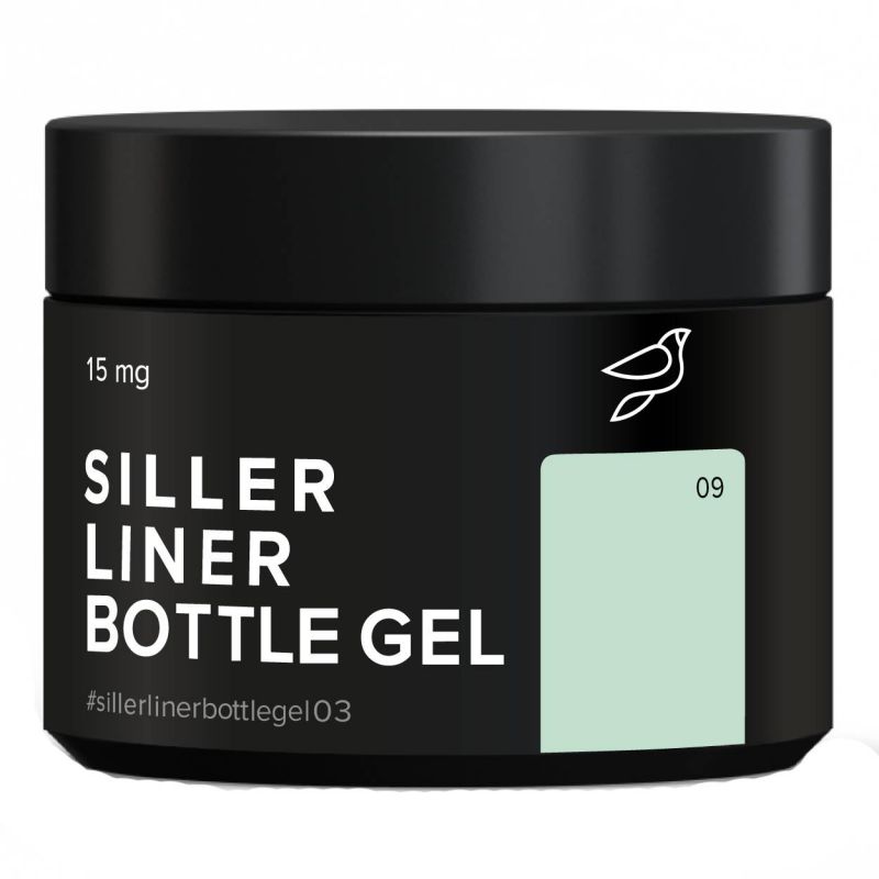 Гель для нарощування Siller Bottle Liner Gel №09 (світло-зелений) 15 мл