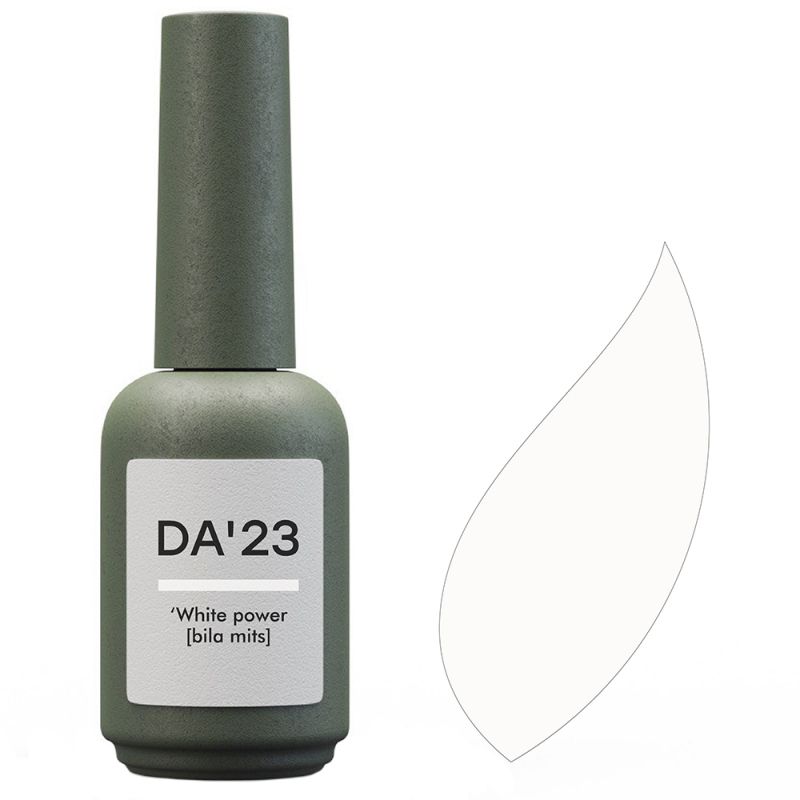 Камуфлюючий гель для зміцнення нігтів DA'23 Fiber Gel White Power (молочний) 14 мл