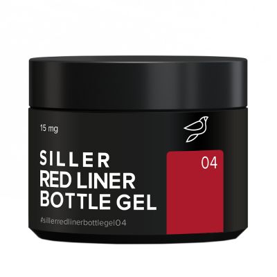 Гель для нарощування Siller Red Liner Bottle Gel №04 (червоний) 15 мл