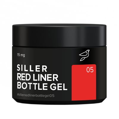 Гель для нарощування Siller Red Liner Bottle Gel №05 (класичний червоний) 15 мл