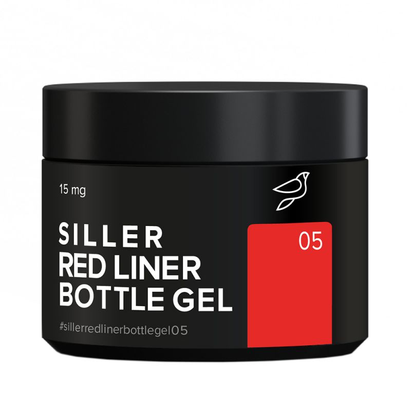 Гель для наращивания Siller Red Liner Bottle Gel №05 (классический красный) 15 мл