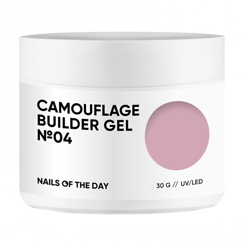 Строительный гель Nails Of The Day Camouflage Builder Gel №04 (бежево-розовый) 30 мл