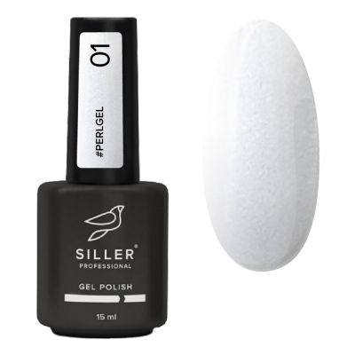 Камуфлюючий гель для зміцнення нігтів Siller Pearl Bottle Gel №01 (біло-молочний) 15 мл