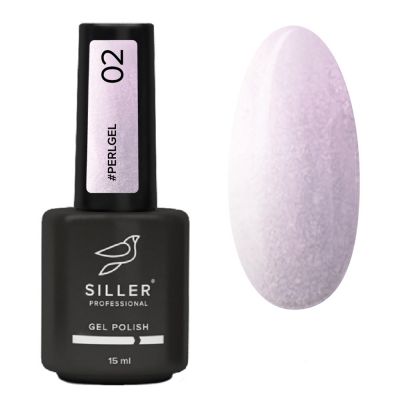 Камуфлюючий гель для зміцнення нігтів Siller Pearl Bottle Gel №02 (лілово-молочний) 15 мл