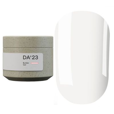 Камуфлюючий гель для зміцнення нігтів DA'23 Fiber Gel White Power (молочний) 30 мл